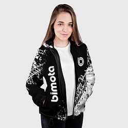 Куртка с капюшоном женская Bimoto - следы от шин, цвет: 3D-черный — фото 2