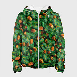 Женская куртка Ёлка зелёная с шишками