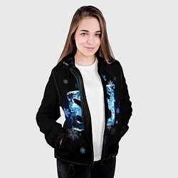 Куртка с капюшоном женская Dota 2 - ice, цвет: 3D-черный — фото 2