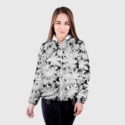 Женская куртка Мороз на стекле / 3D-Белый – фото 4