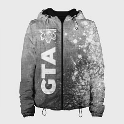 Куртка с капюшоном женская GTA - grey gradient по-вертикали, цвет: 3D-черный