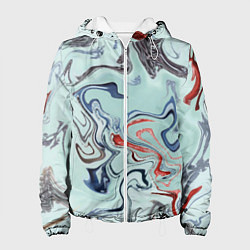 Куртка с капюшоном женская Crazy waves, цвет: 3D-белый