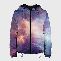 Куртка с капюшоном женская Туманности космоса, цвет: 3D-черный