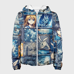 Женская куртка Аниме микс и пэчворк