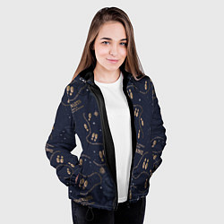 Куртка с капюшоном женская Карта мародёров Гарри Поттер, цвет: 3D-черный — фото 2