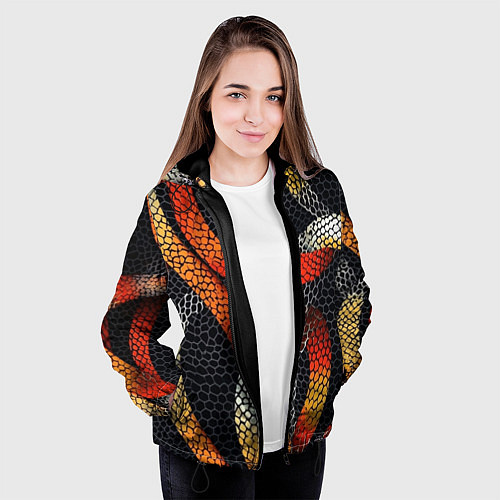 Женская куртка В змеях / 3D-Черный – фото 3