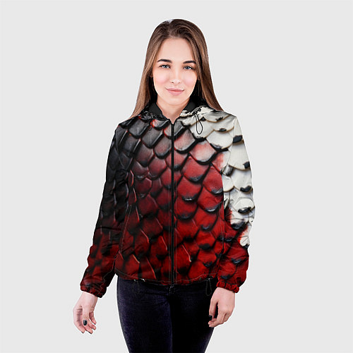 Женская куртка Змеиная броня / 3D-Черный – фото 4