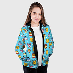 Куртка с капюшоном женская Винни Пух, цвет: 3D-черный — фото 2