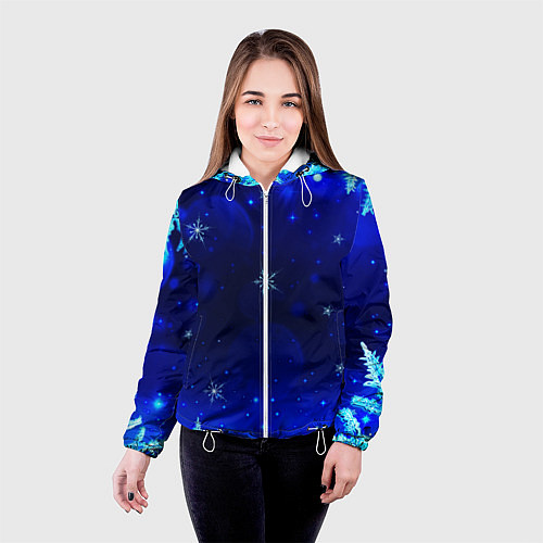 Женская куртка Снежный узор / 3D-Белый – фото 4