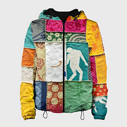 Женская куртка Пэчворк с человечком