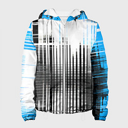 Женская куртка Сине-чёрный гранж на белом фоне