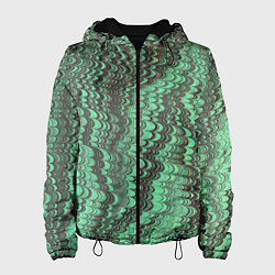 Женская куртка Разводы в зеленом цвете