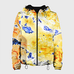 Женская куртка Сине-золотая абстракция