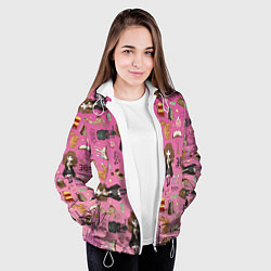 Куртка с капюшоном женская Паттерн с Гермионой из Гарри Поттер, цвет: 3D-белый — фото 2