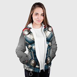 Куртка с капюшоном женская Костюм Тора Бога грома, цвет: 3D-белый — фото 2
