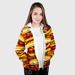 Куртка с капюшоном женская Хот-доги, цвет: 3D-белый — фото 2