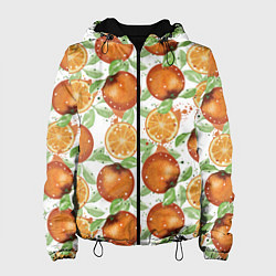 Женская куртка Сочные апельсины и дольки апельсинов