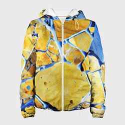 Женская куртка Жёлто-синяя абстракция