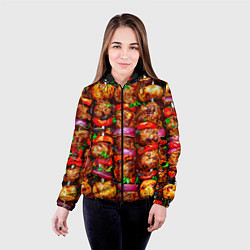 Куртка с капюшоном женская Шашлычок, цвет: 3D-черный — фото 2
