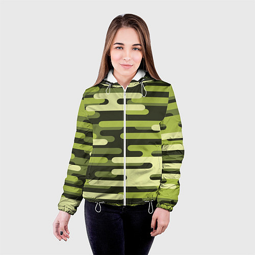 Женская куртка Камуфляжная форма / 3D-Белый – фото 4