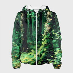 Женская куртка Зелёный летний лес