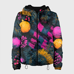 Женская куртка Новый год - фиолетовая краска