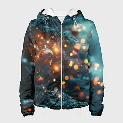 Женская куртка Елочные шары и боке