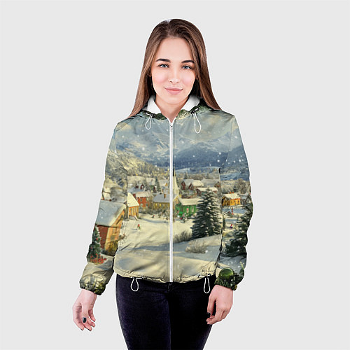 Женская куртка Дух рождества / 3D-Белый – фото 4