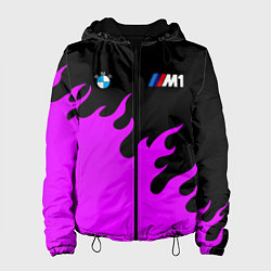 Куртка с капюшоном женская BMW flame, цвет: 3D-черный