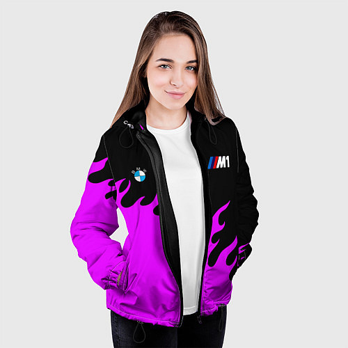 Женская куртка BMW flame / 3D-Черный – фото 3