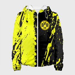 Куртка с капюшоном женская Borussia краски текстура, цвет: 3D-белый