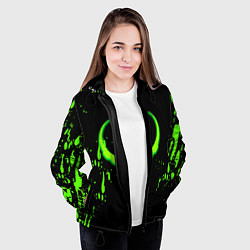 Куртка с капюшоном женская Quake брызги кислотных красок, цвет: 3D-черный — фото 2