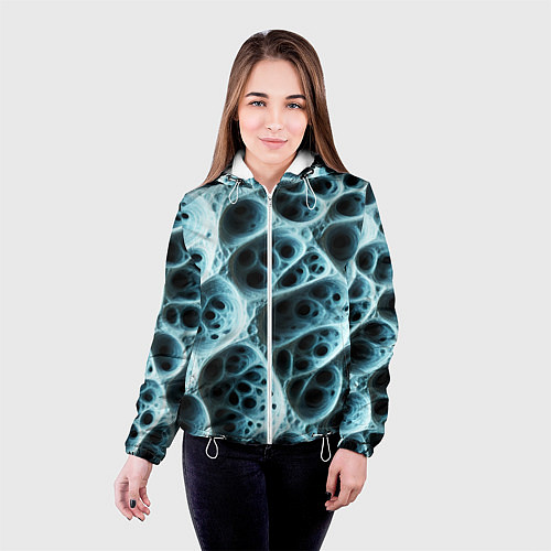Женская куртка Белая пористая структура / 3D-Белый – фото 4