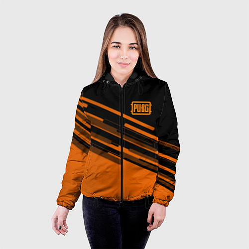 Женская куртка PUBG geometry line / 3D-Черный – фото 4