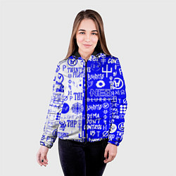 Куртка с капюшоном женская Twenty one pilots лого, цвет: 3D-черный — фото 2