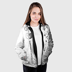 Куртка с капюшоном женская Danganronpa - white gradient по-вертикали, цвет: 3D-черный — фото 2