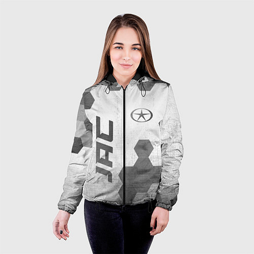 Женская куртка JAC - white gradient вертикально / 3D-Черный – фото 4