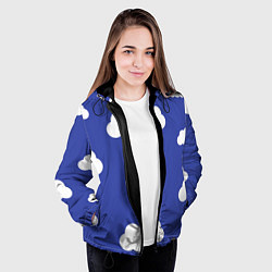 Куртка с капюшоном женская Легкие облака, цвет: 3D-черный — фото 2