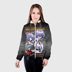 Куртка с капюшоном женская Евангелион Аянами Рей, цвет: 3D-белый — фото 2