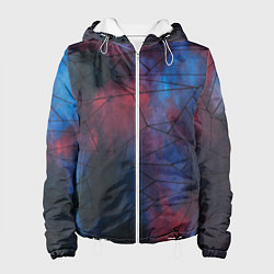 Куртка с капюшоном женская Космическая паутина, цвет: 3D-белый