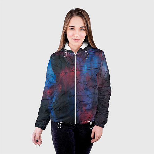 Женская куртка Космическая паутина / 3D-Белый – фото 4