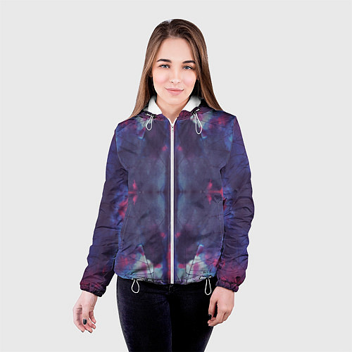 Женская куртка Космическая паутина / 3D-Белый – фото 4