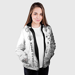 Куртка с капюшоном женская Dead Space - white gradient по-вертикали, цвет: 3D-черный — фото 2
