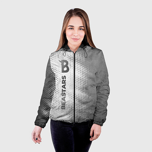 Женская куртка Beastars - white gradient по-вертикали / 3D-Черный – фото 4