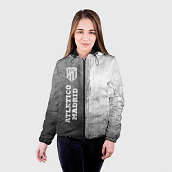 Куртка с капюшоном женская Atletico Madrid - grey gradient по-вертикали, цвет: 3D-черный — фото 2