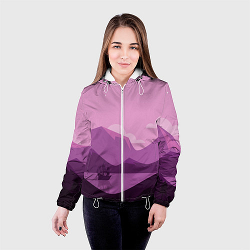 Женская куртка Горное озеро / 3D-Белый – фото 4