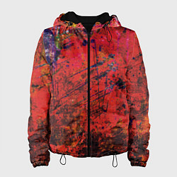 Женская куртка Абстракция - dark red grunge