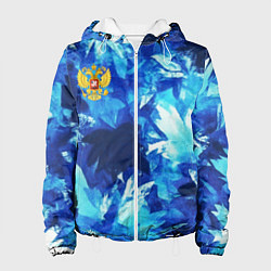 Женская куртка Синий узорный камуфляж