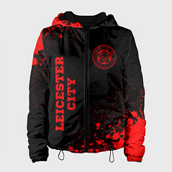 Женская куртка Leicester City - red gradient вертикально