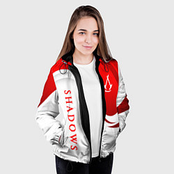 Куртка с капюшоном женская Assassins creed - shadows, цвет: 3D-черный — фото 2